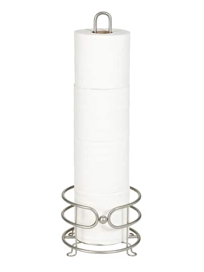Bath Bliss Marble Ball Design Toilet Paper Reserve in Satin Nickel